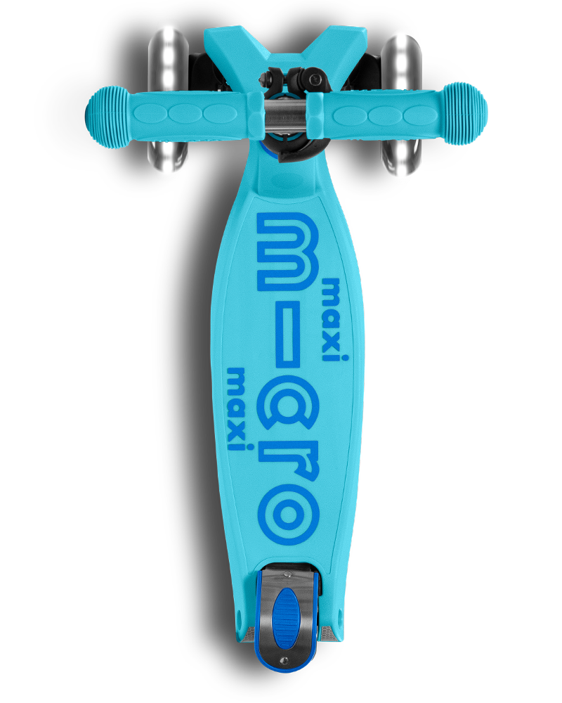 Maxi Deluxe Foldable Led Bright Blue Scooter