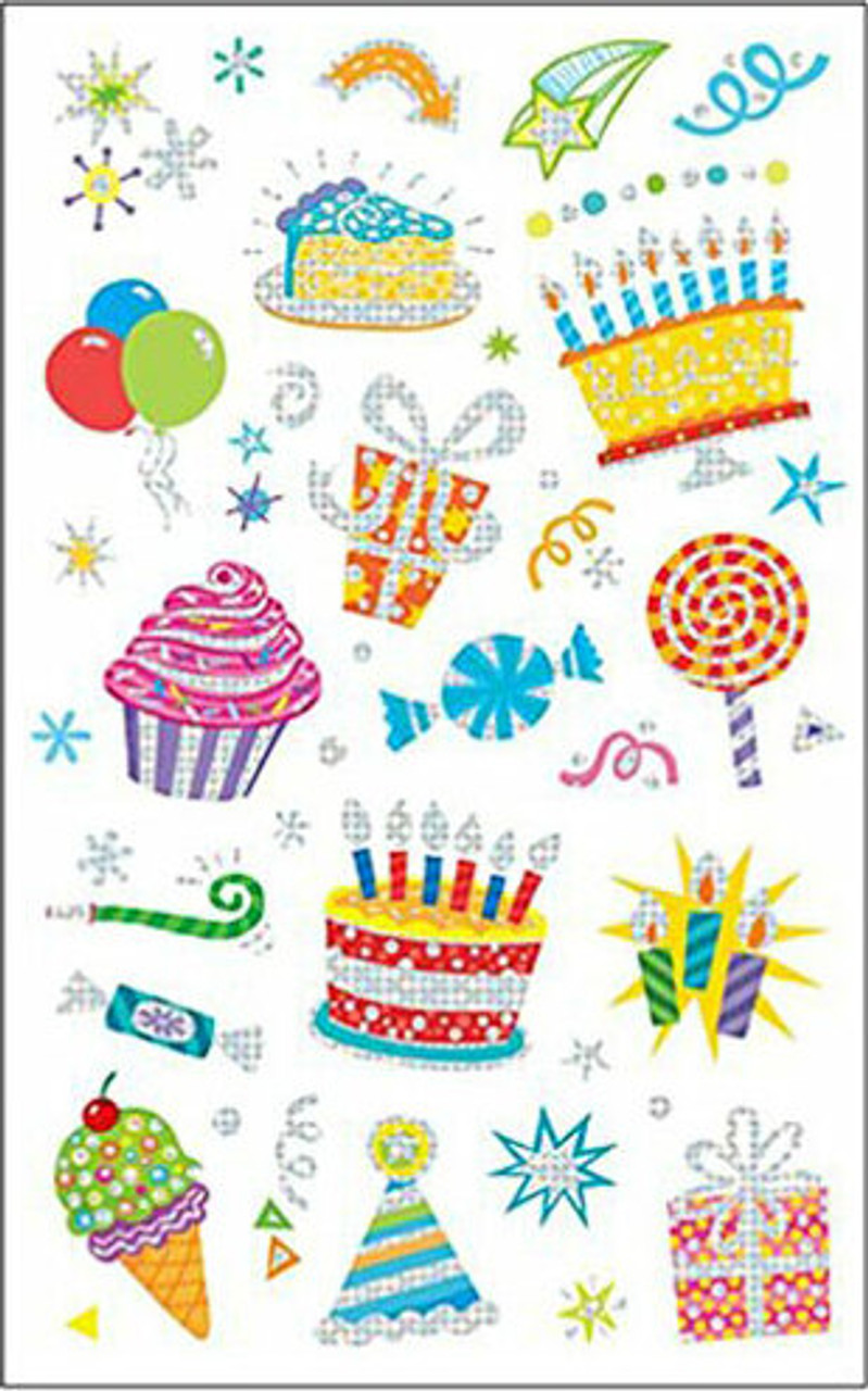 Shiny Foil Birthday Fun! Sticker Pack 2