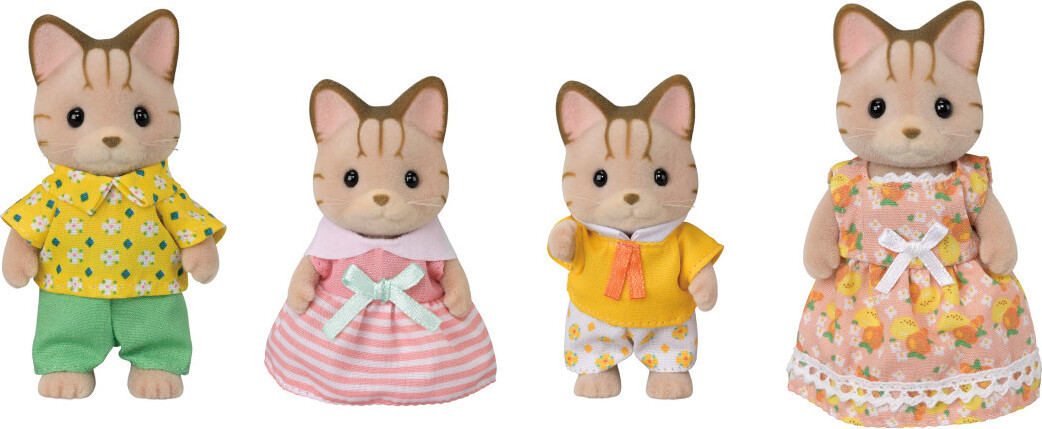 Calico Critters Striped Cat Family 1