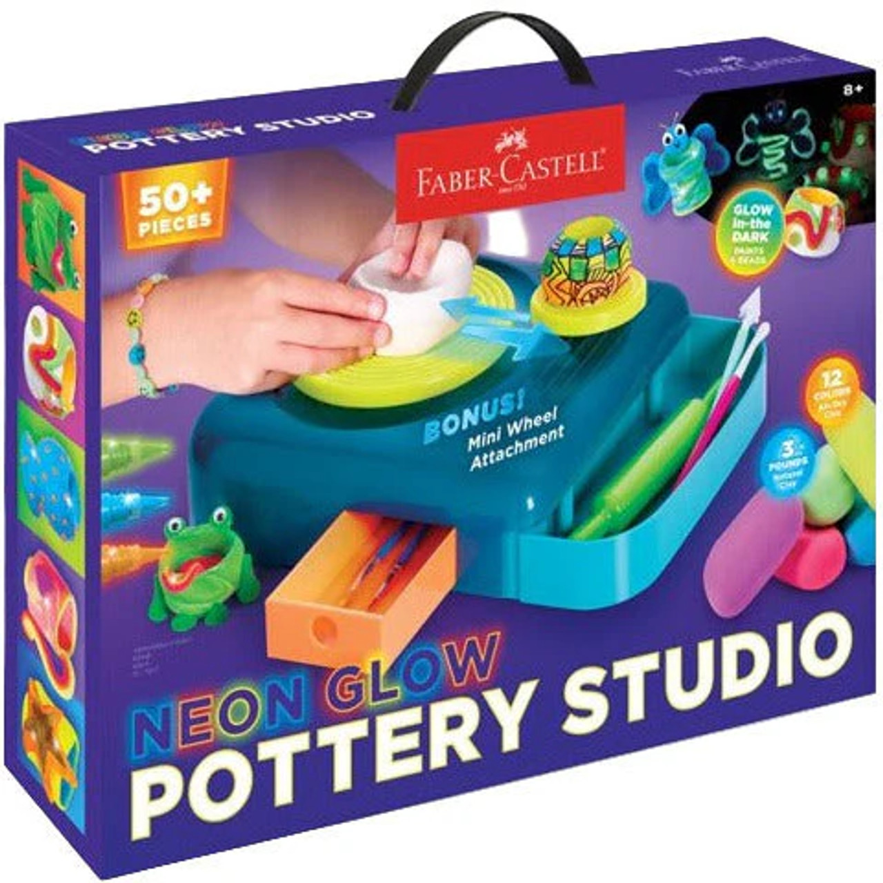 Neon Glow Pottery Studio