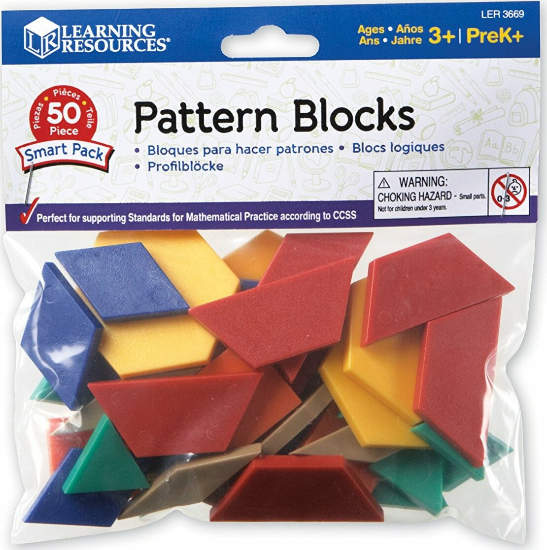 Pattern Blocks Smart Pack Set of 50 1