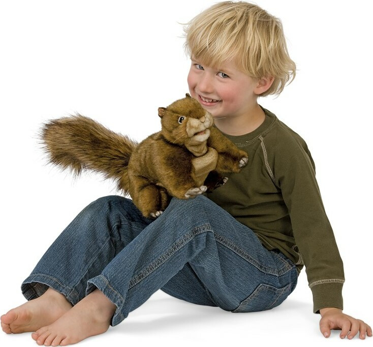 Squirrel, Red Hand Puppet 4