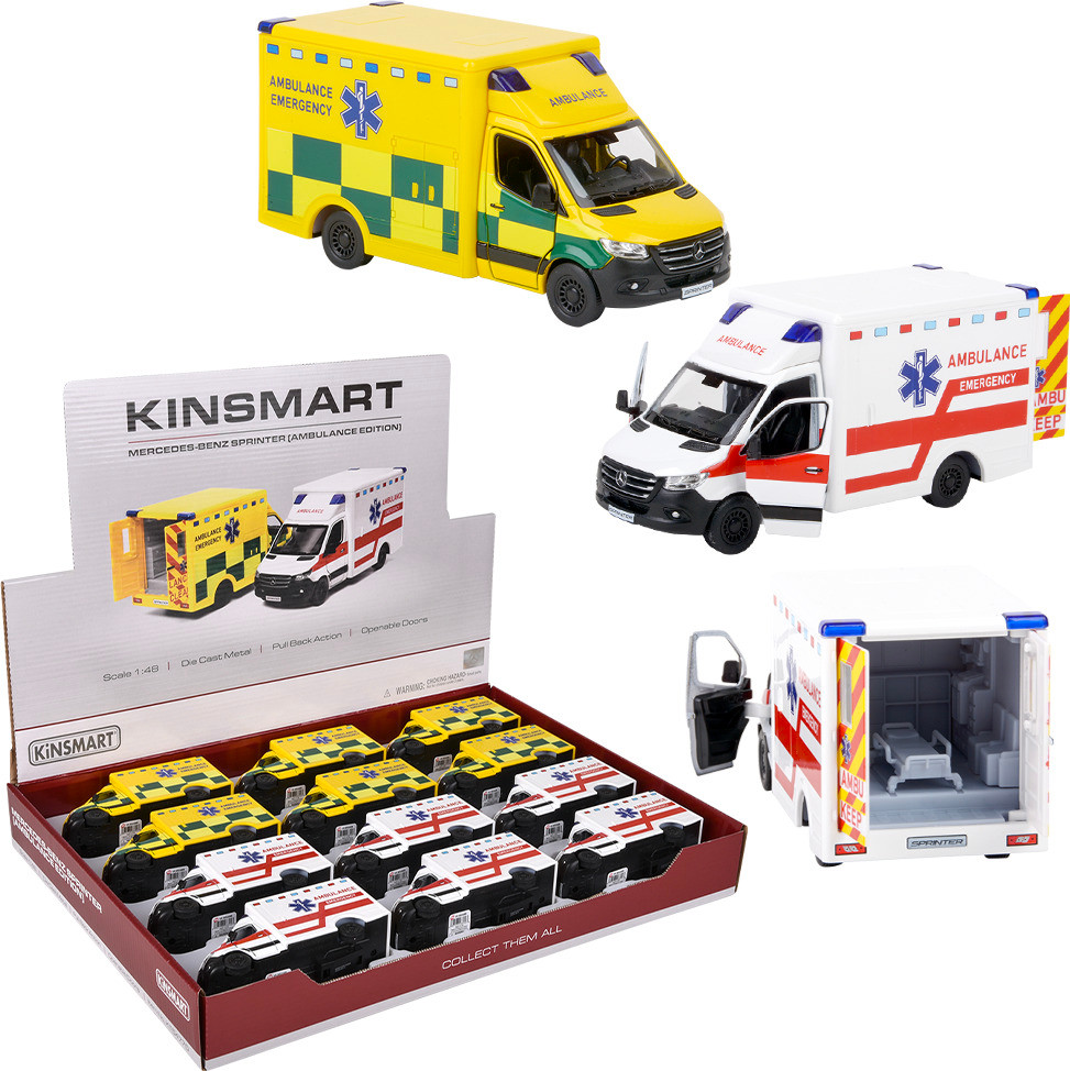 5\" Diecast Mercedes-benz Sprinter Ambulance 12ct 1