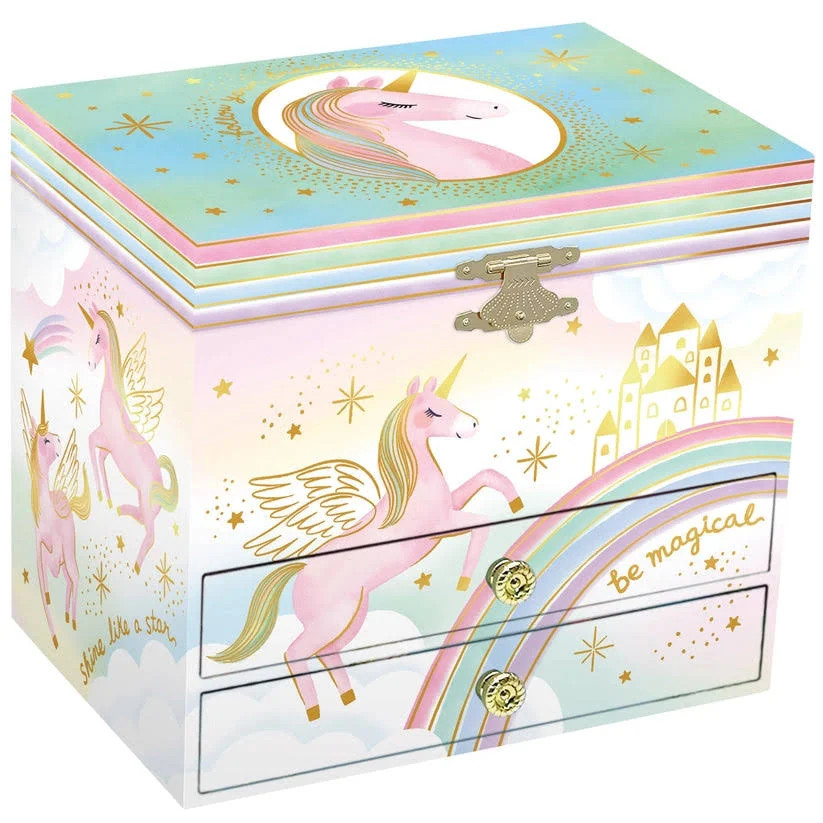 Unicorn Musical Jewelry Box 2-Drawer