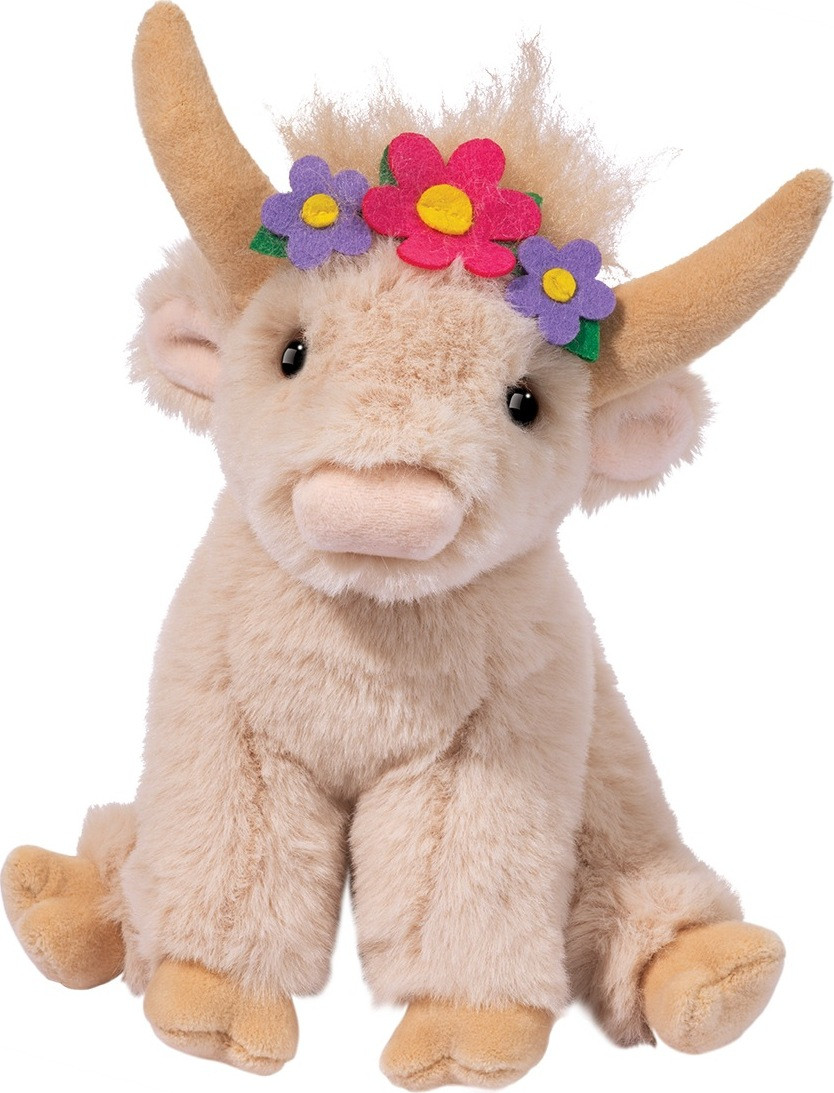 Laddie Highland Cow Mini Soft with Flower Crown 1
