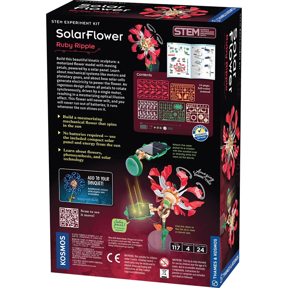 Ruby Ripple Solar Flower
