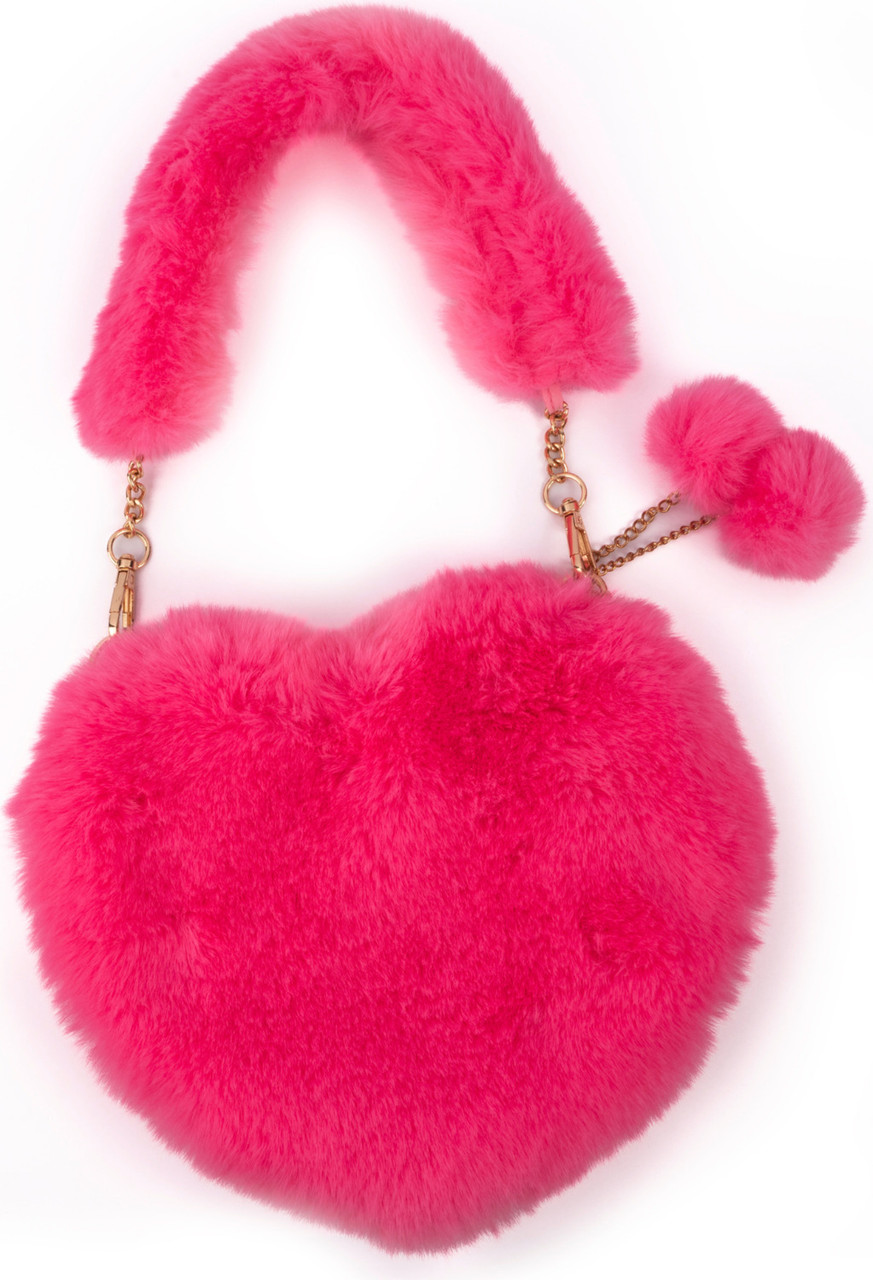 Pinky Promise Furry Fuchsia Purse 1