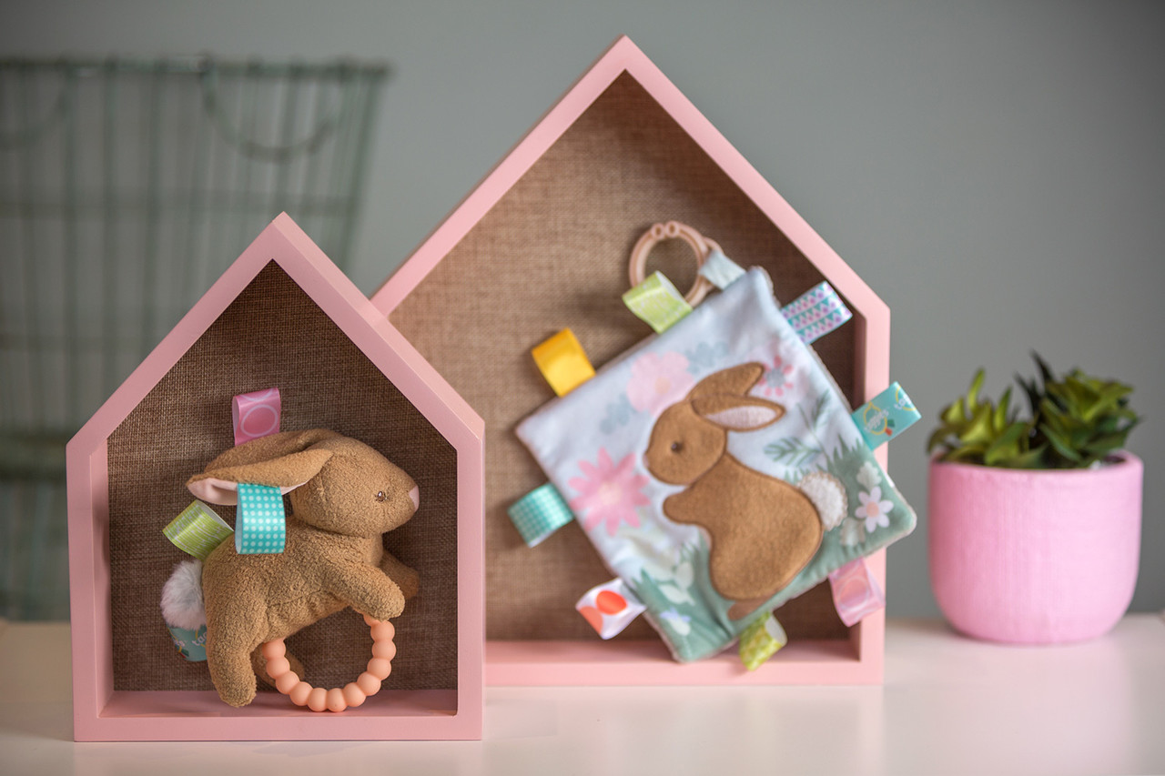 Taggies Harmony Bunny Teether Rattle - 6\" 1