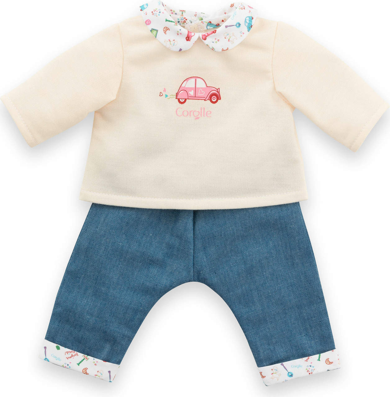 14\" Long Sleeve T-Shirt & Jeans - Weekend in Paris 1