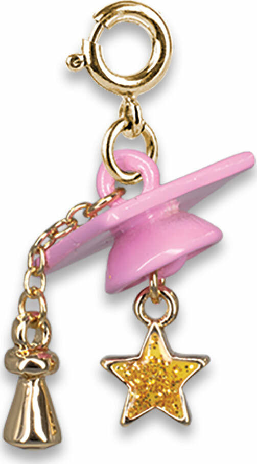 Gold Graduation Cap Charm 1