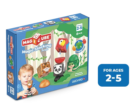 Geomag Magicube Blocks Stacking Jungle 8 Piece Set