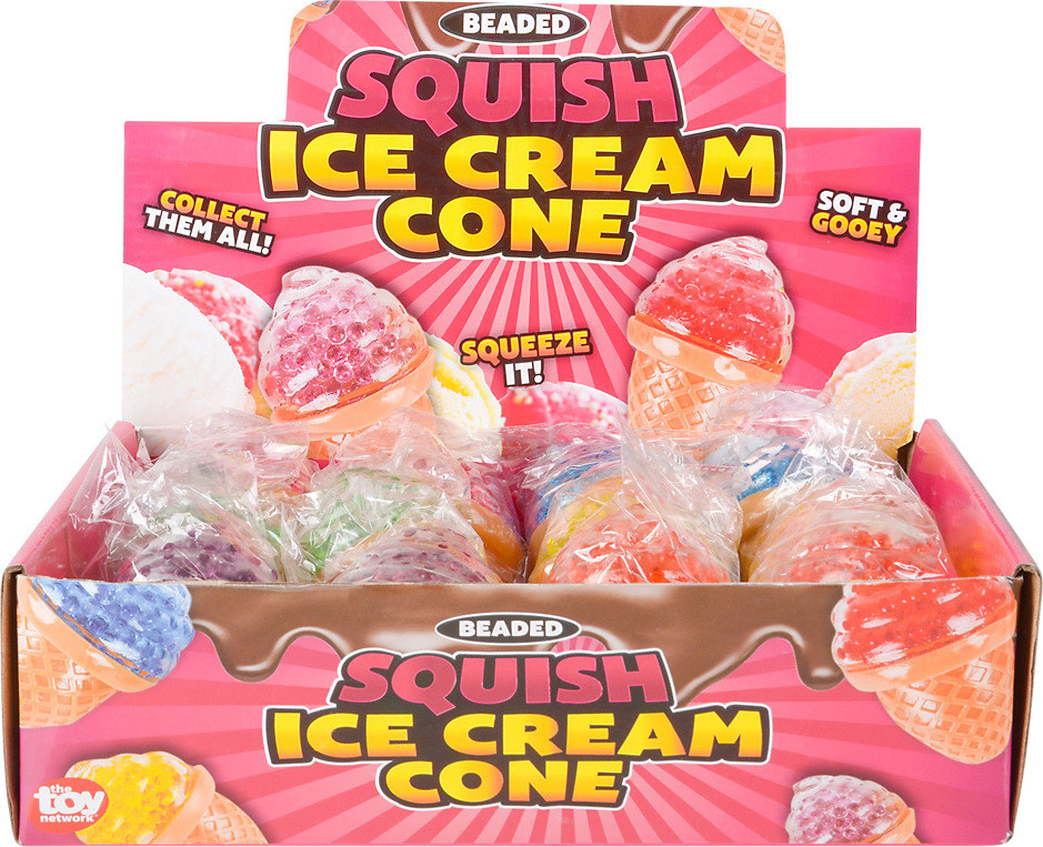 3.5\" Squeezy Bead Ice Cream Cone 1