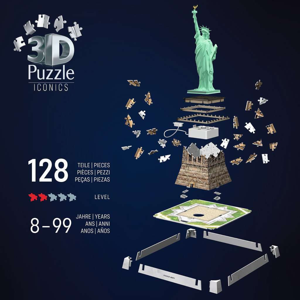 Iconics 3D Statue of Liberty Night Ed. 108 pc 4
