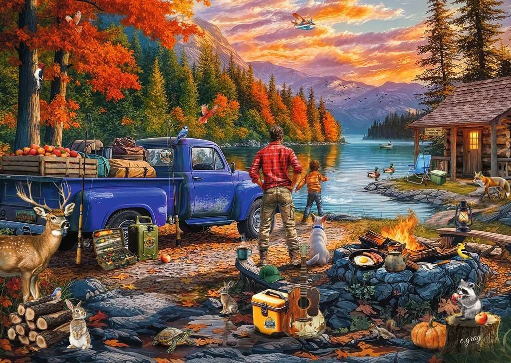 Sunset Lake 300 Pc Puzzle LF 2