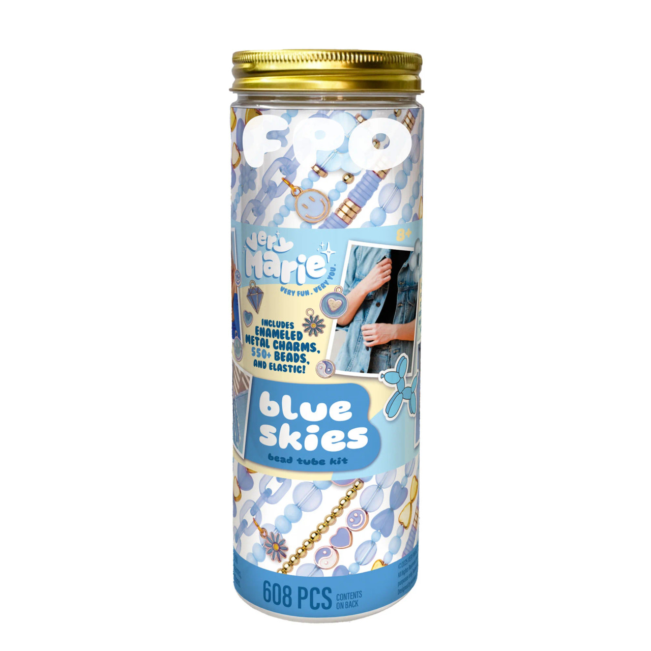 Blue Skies Bead Tube