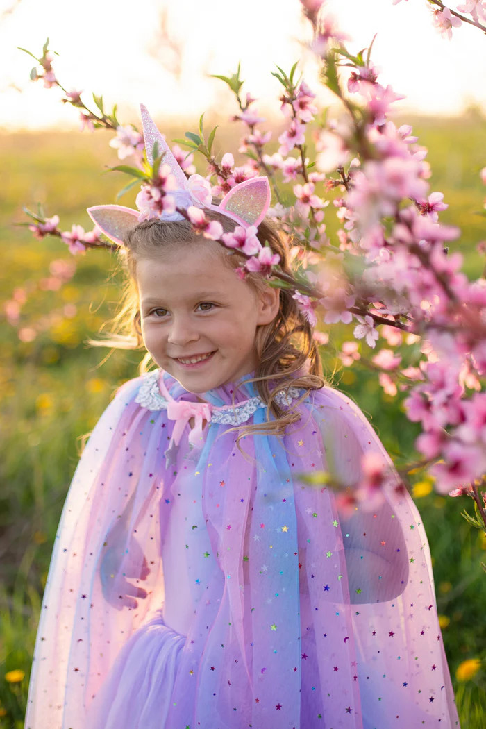 Unicorn Sparkle Cape And Headband Size 4-6