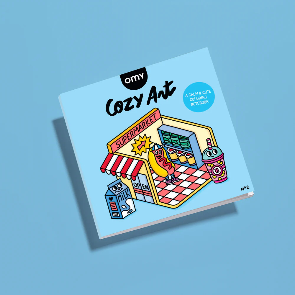 Cozy Art Notebook Supermarket Coloring Book
