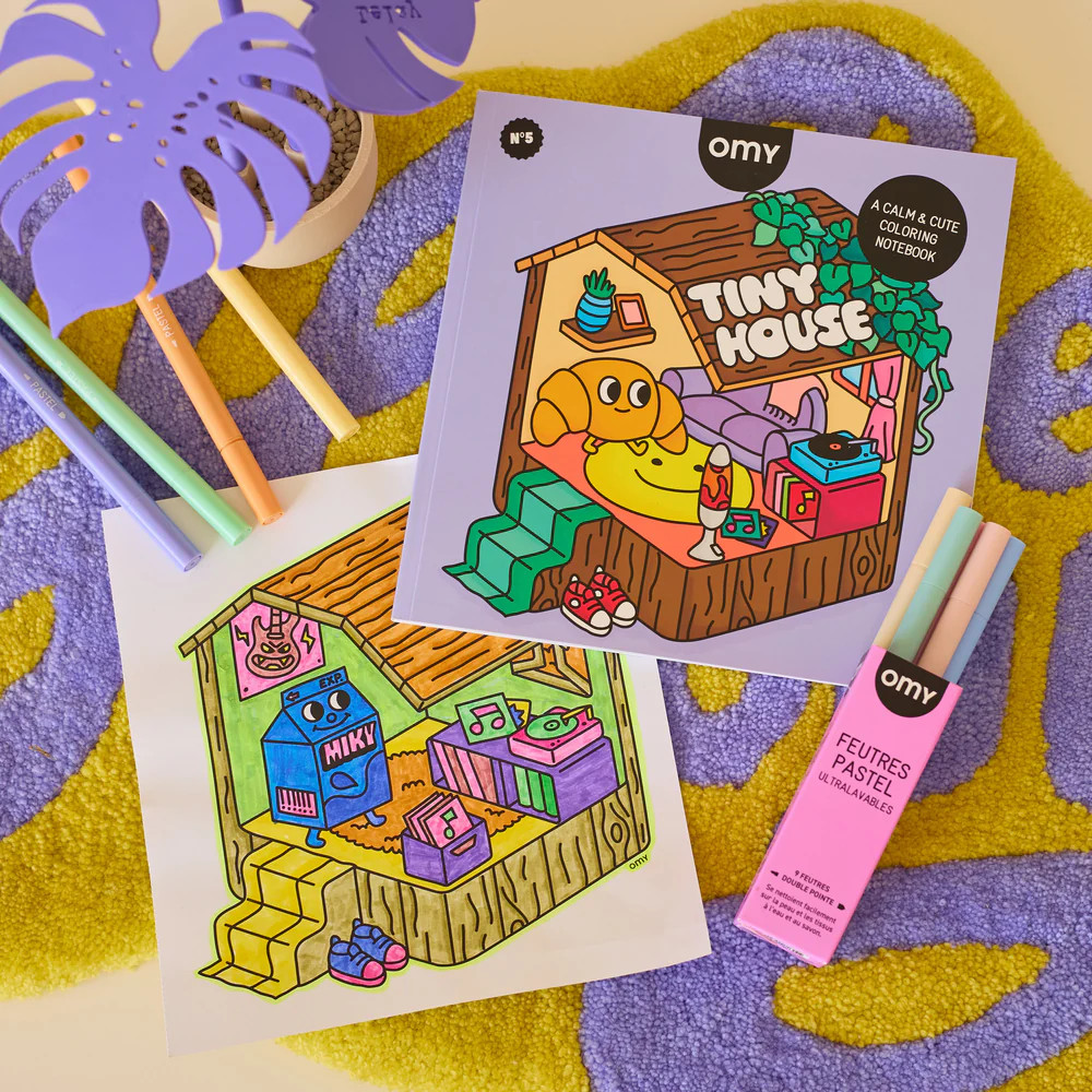 Cozy Art Notebook Home Coloring Book