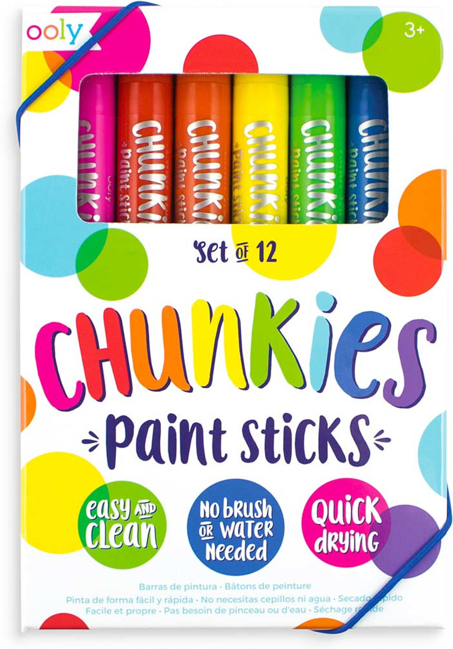 Ooly Chunkies Paint Sticks - Original Pack (Set Of 12)
