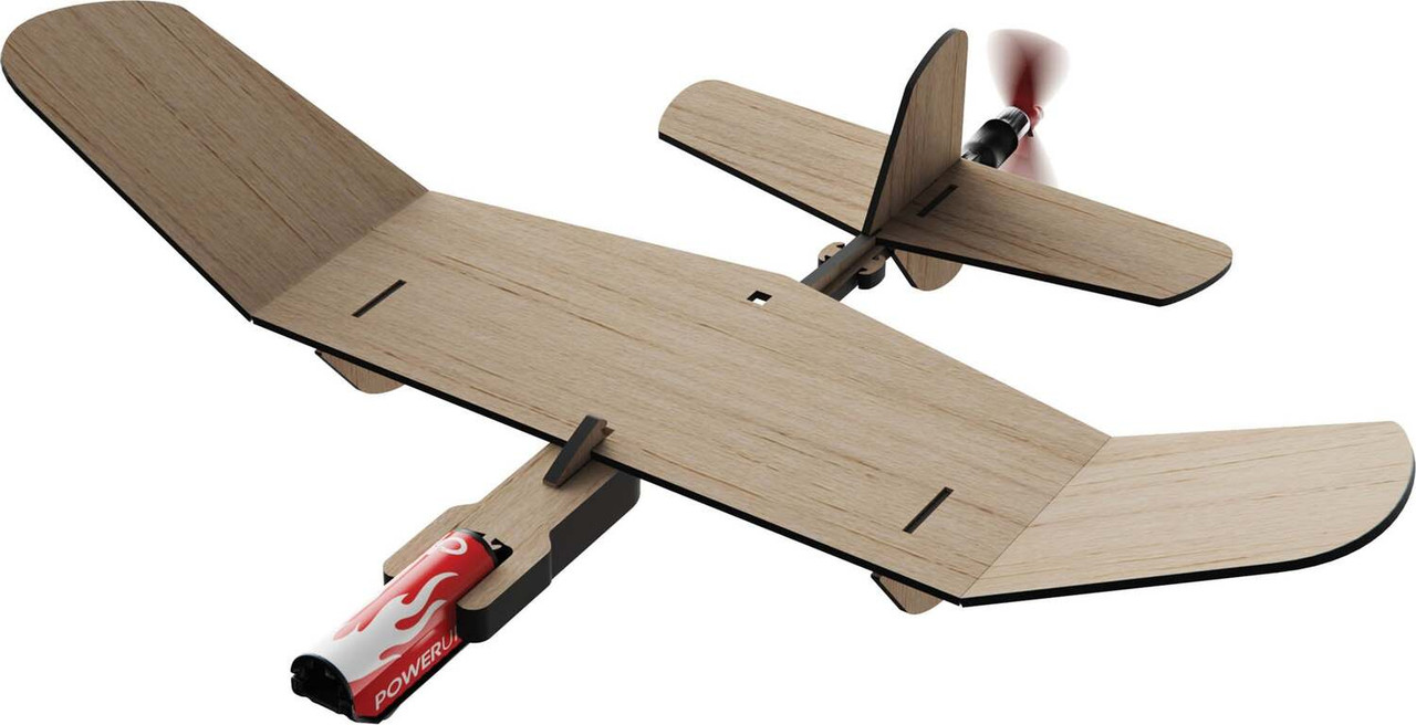 POWERUP Faraday Electric Powered Balsa Wood Airplane Kit 5