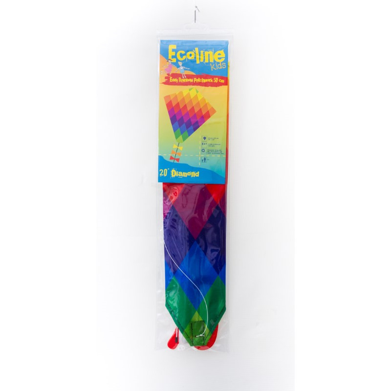 Eco Line Eddy Rainbow Patchwork Kite