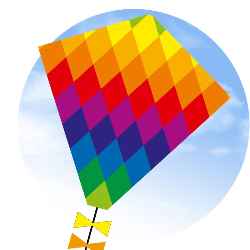 Eco Line Eddy Rainbow Patchwork Kite