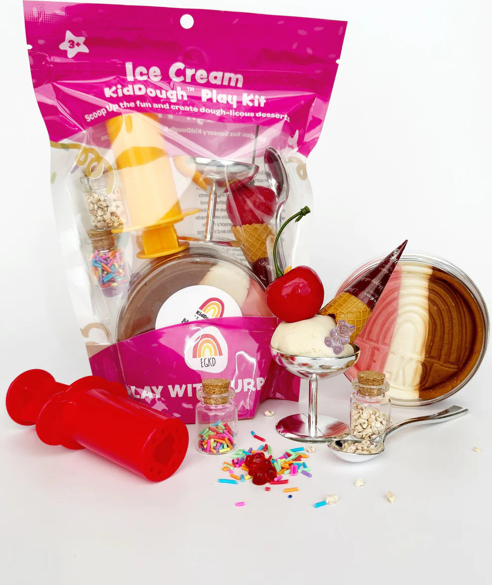 Ice Cream (Neapolitan) KidDough Play Kit 2