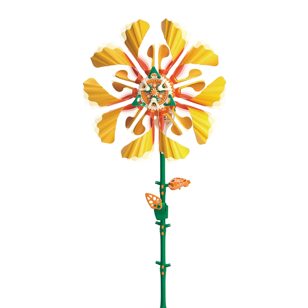 Golden Sunrise Solar Flower