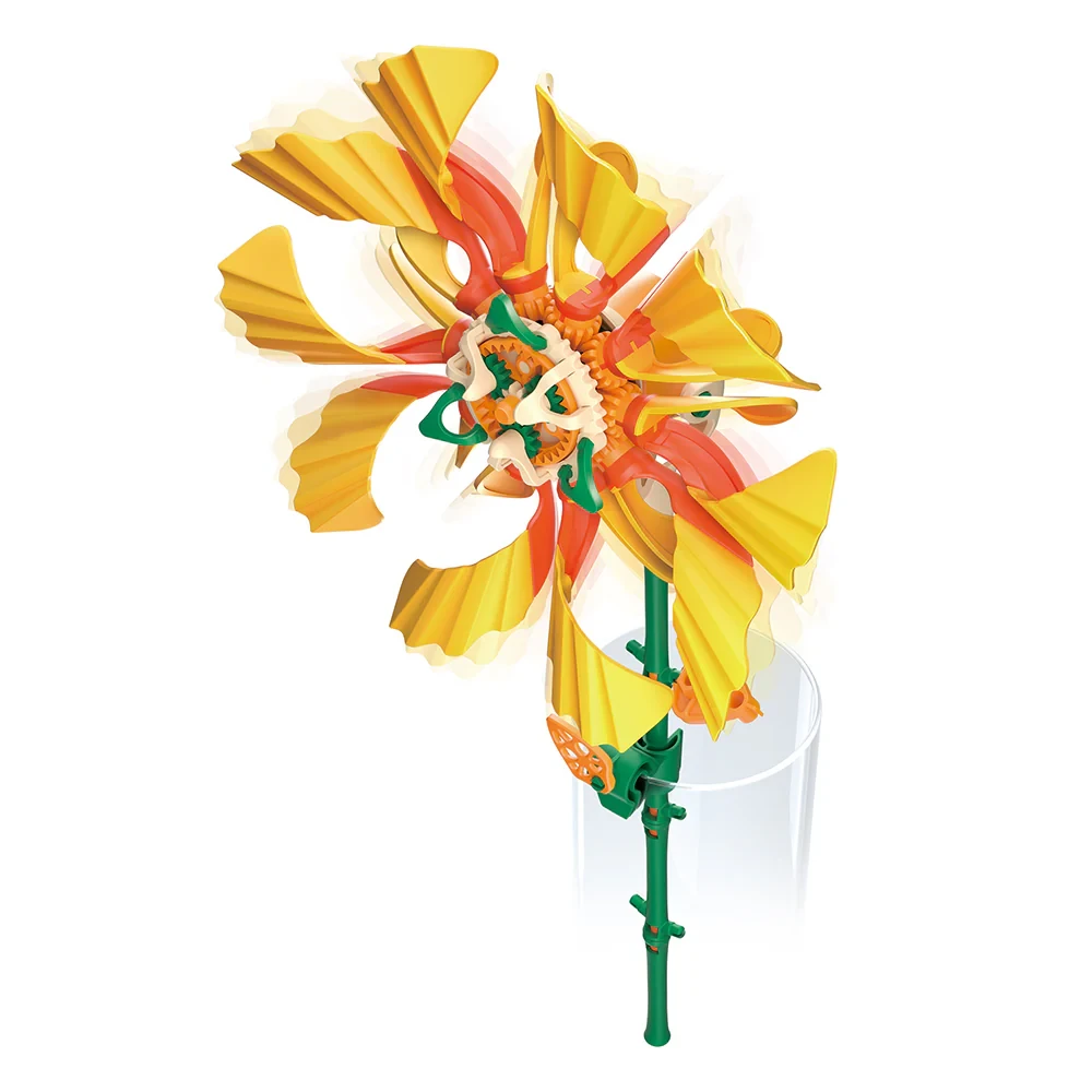Golden Sunrise Solar Flower