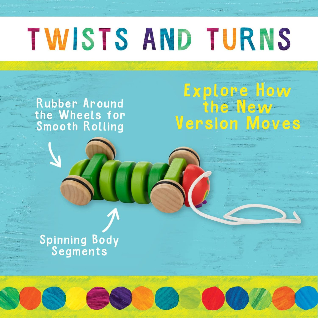 Eric Carle Wooden Caterpillar Pull Toy