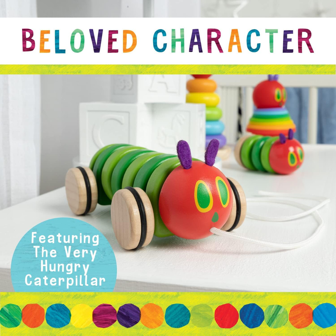 Eric Carle Wooden Caterpillar Pull Toy
