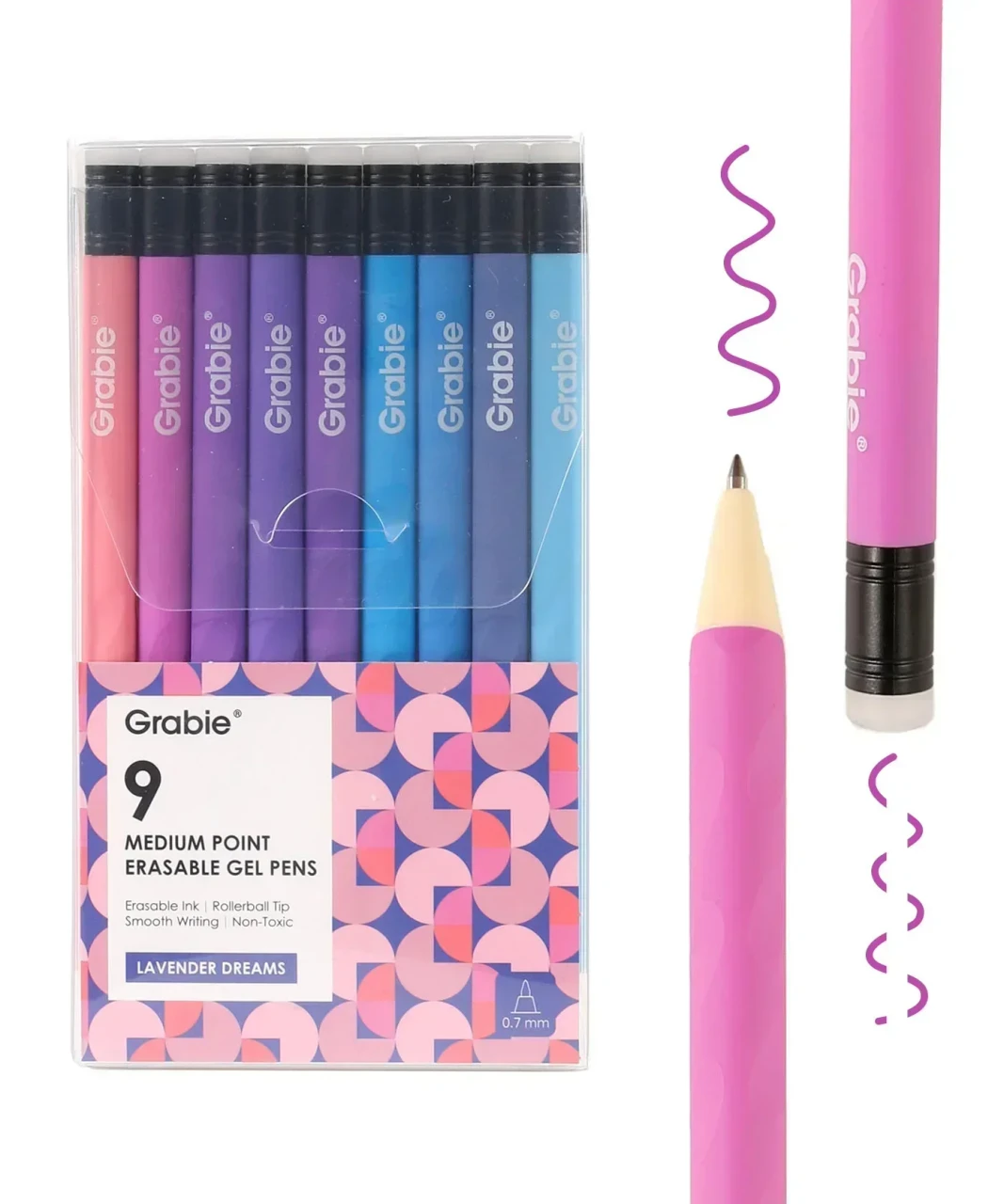 Lavender Dream Medium Point Erasable Gel Pen Set