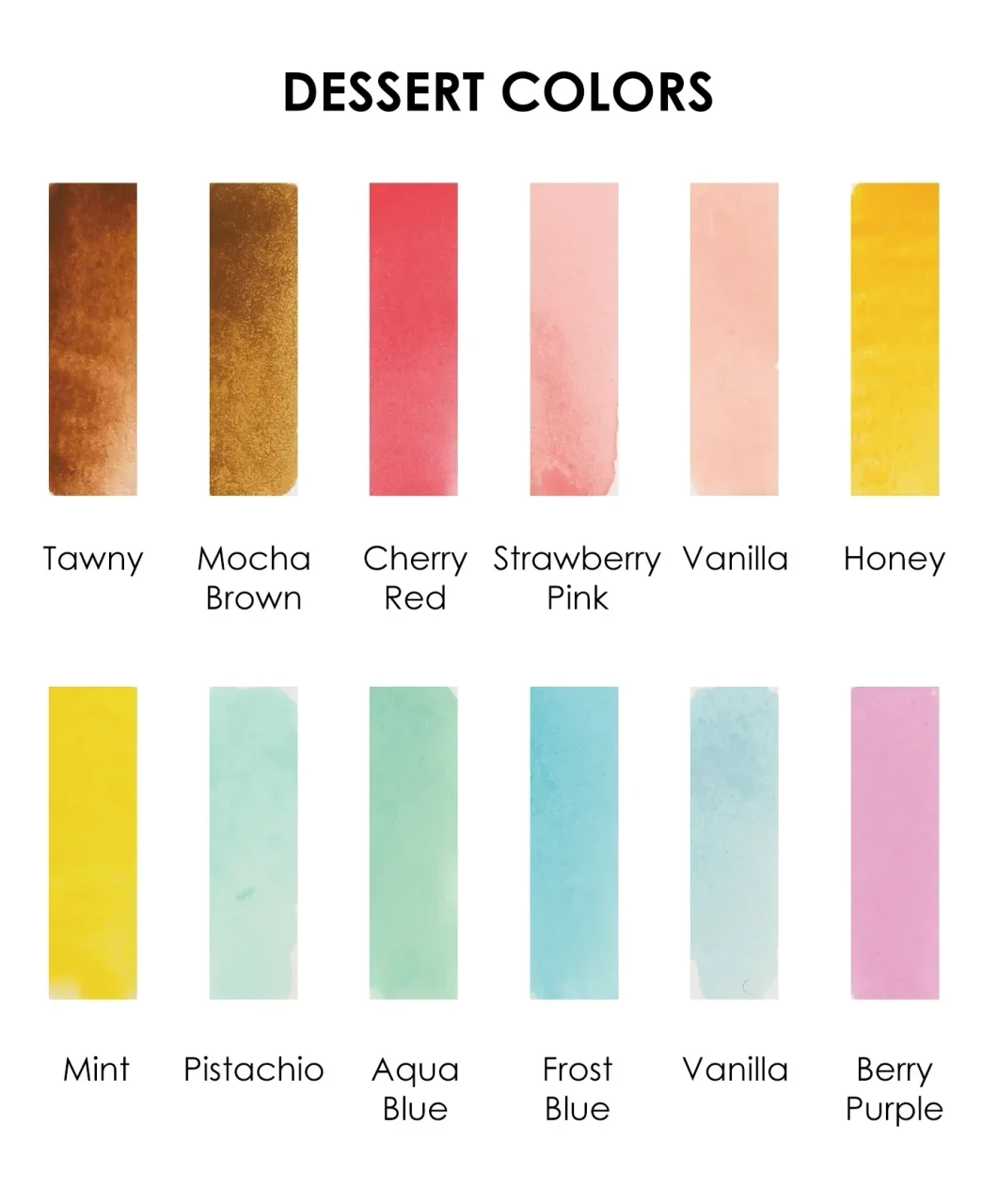 Dessert Watercolor Coloring Box