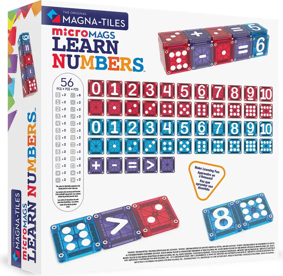 Magna Tiles microMAGS LEARN Numbers 3