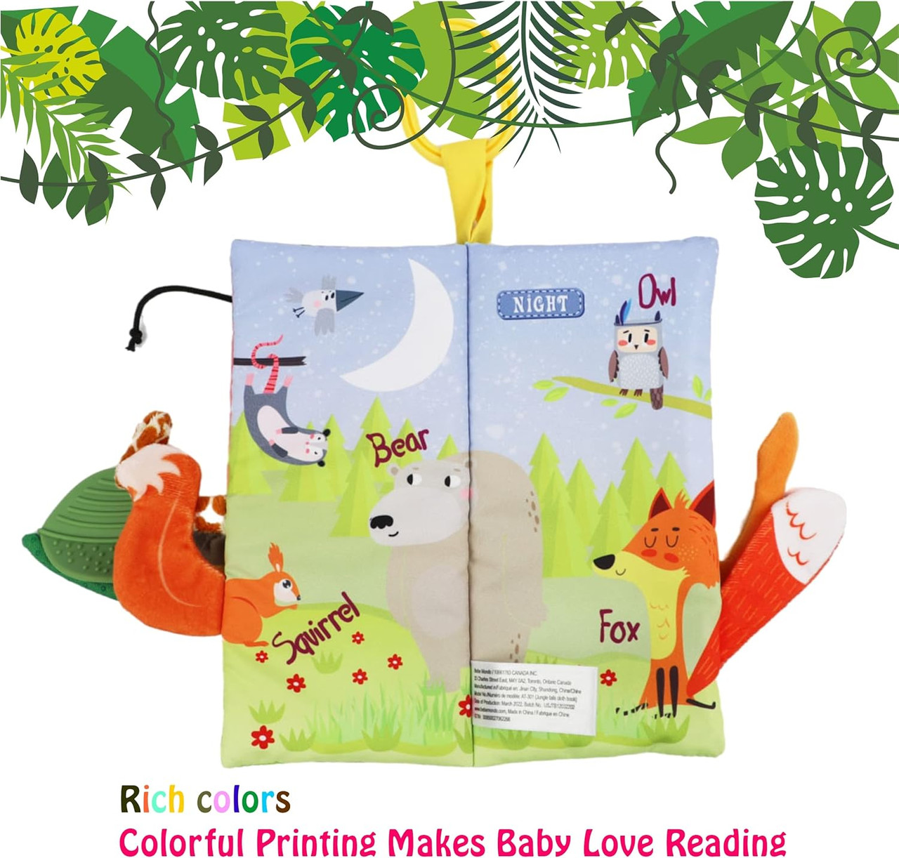 Jungle Tails Crinkle Cloth Book