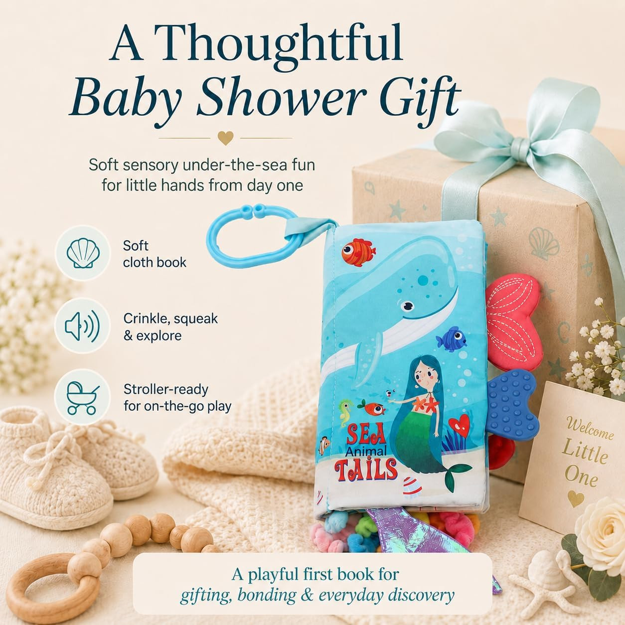 Sea Animals Tails Crinkle Book