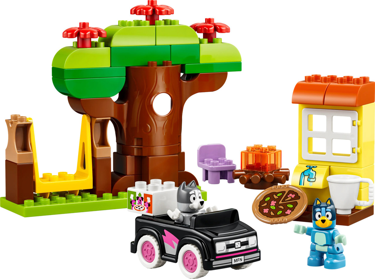 LEGO® DUPLO® Bluey Pizza Girls with Muffin and Bluey 3