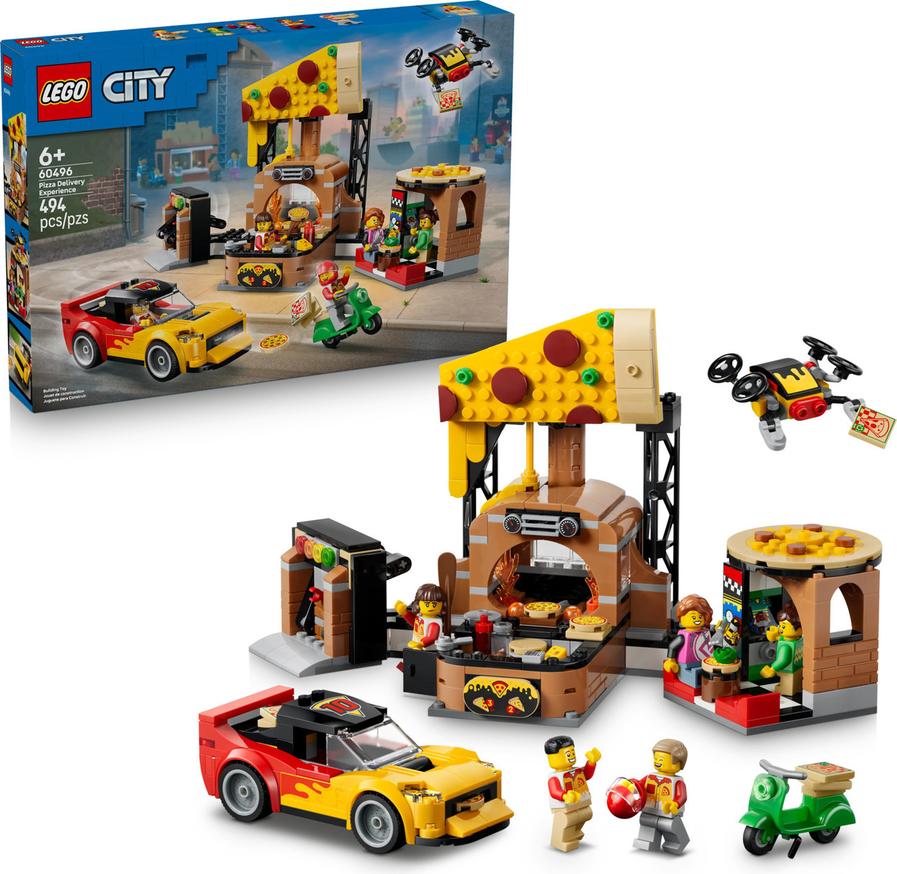 LEGO® City Pizza Delivery Experience with Vehicles 1