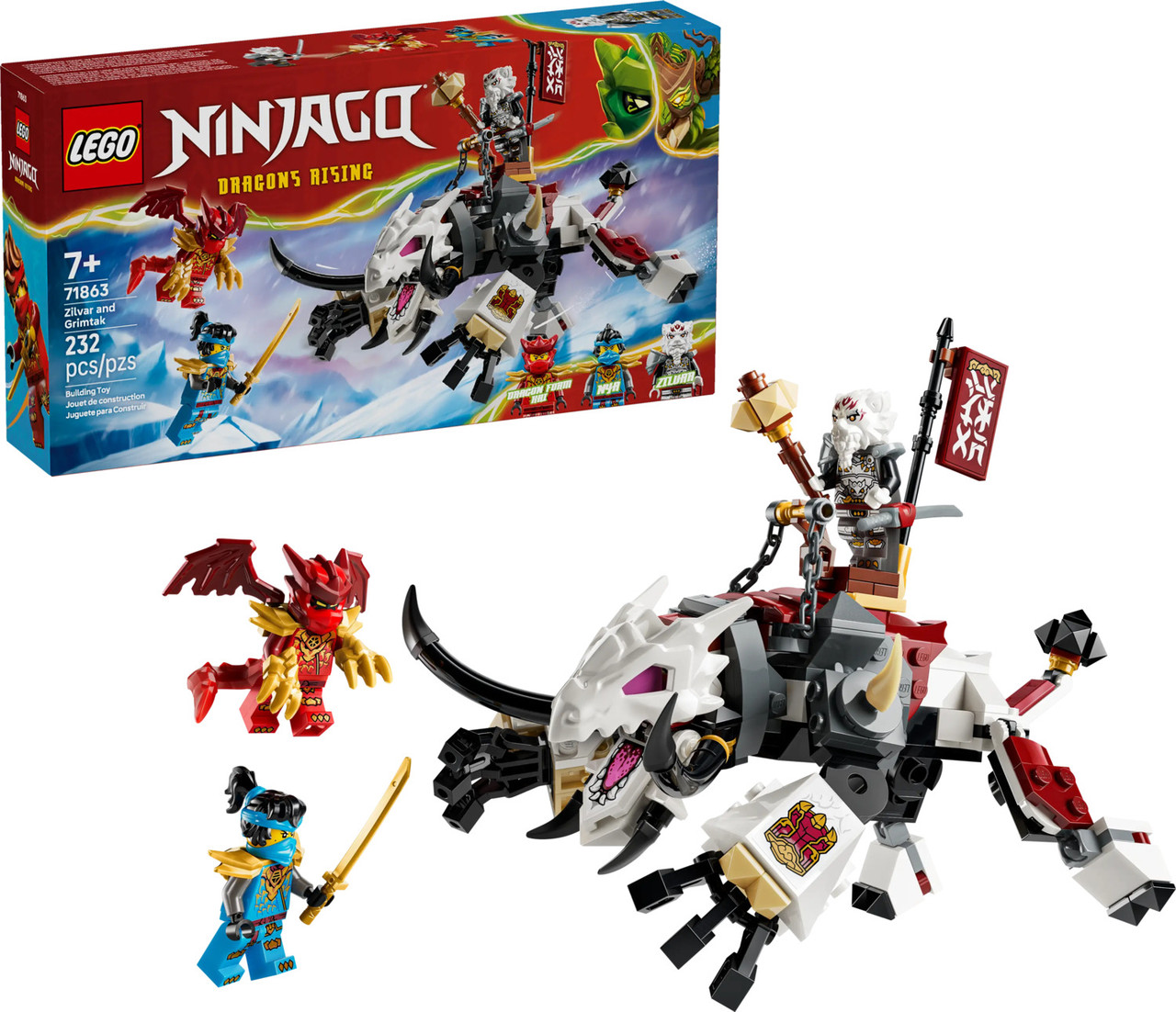 LEGO® NINJAGO® Zilvar and Grimtak the Dragon Beast 1