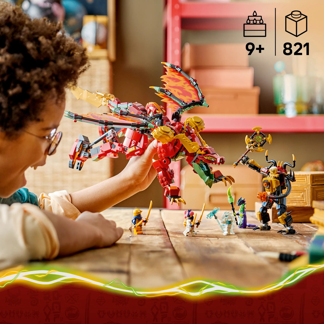 LEGO® NINJAGO® Wyldfyre's Transforming Dragon Mech 4