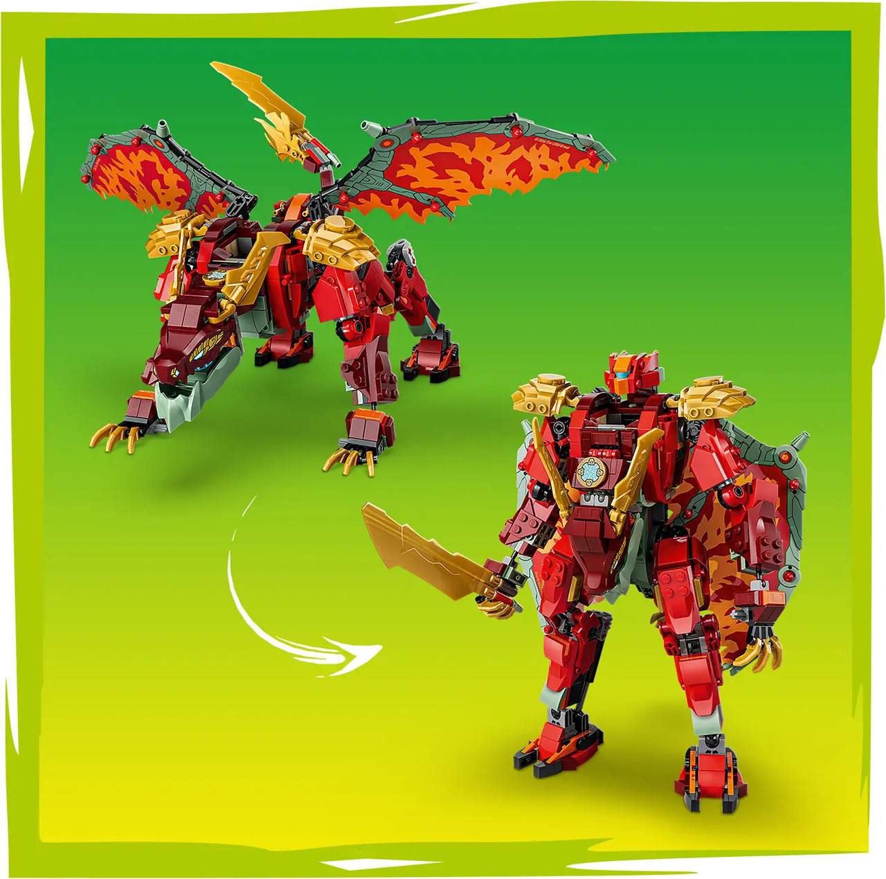 LEGO® NINJAGO® Wyldfyre's Transforming Dragon Mech 5