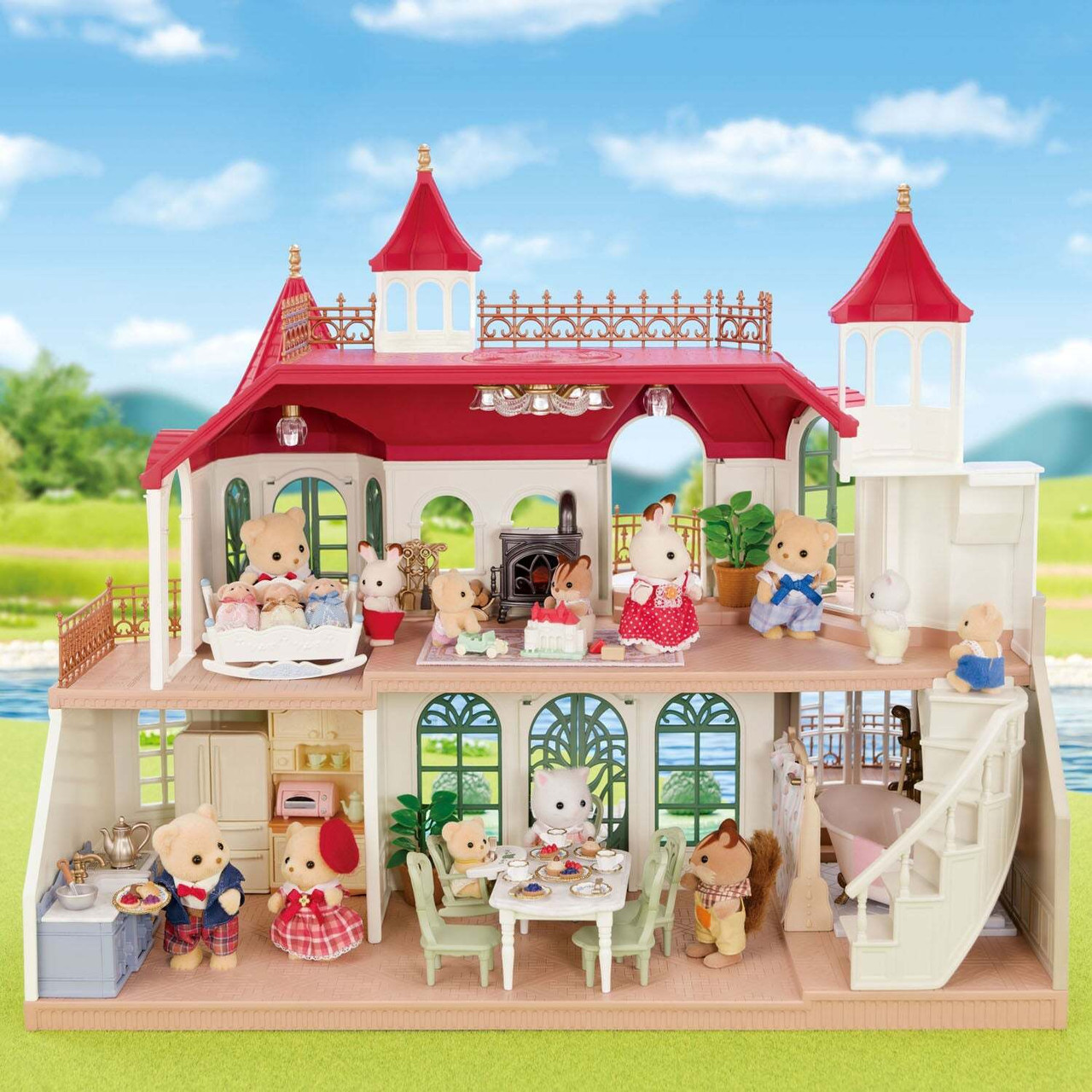 Calico Critters Red Roof Riverside Manor 4