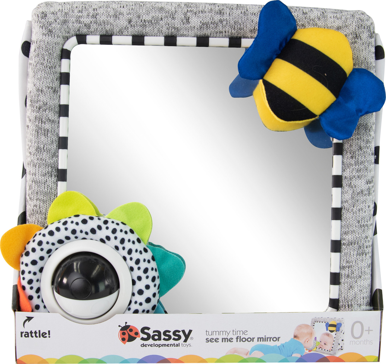 See Me Tummy Time Floor Mirror - Grey 1