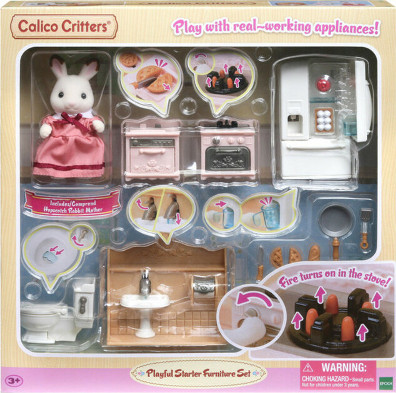 Calico Critters Bakery Shop Starter Set, Dollhouse Playset with Furniture  and Accessories by Epoch Everlasting Play