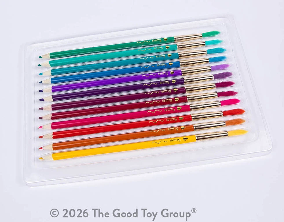 Color Brush Watercolor Pencil & Paintbrush in One Jewel Tones - Set of 12 2