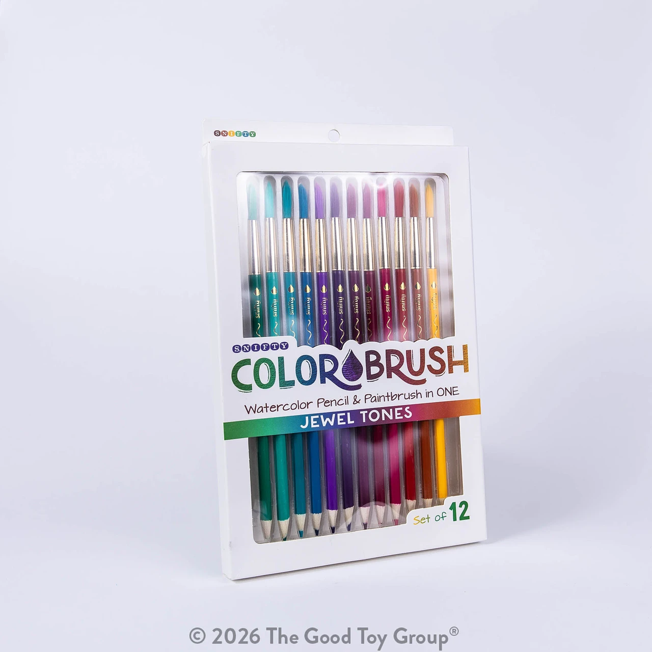 Color Brush Watercolor Pencil & Paintbrush in One Jewel Tones - Set of 12 3