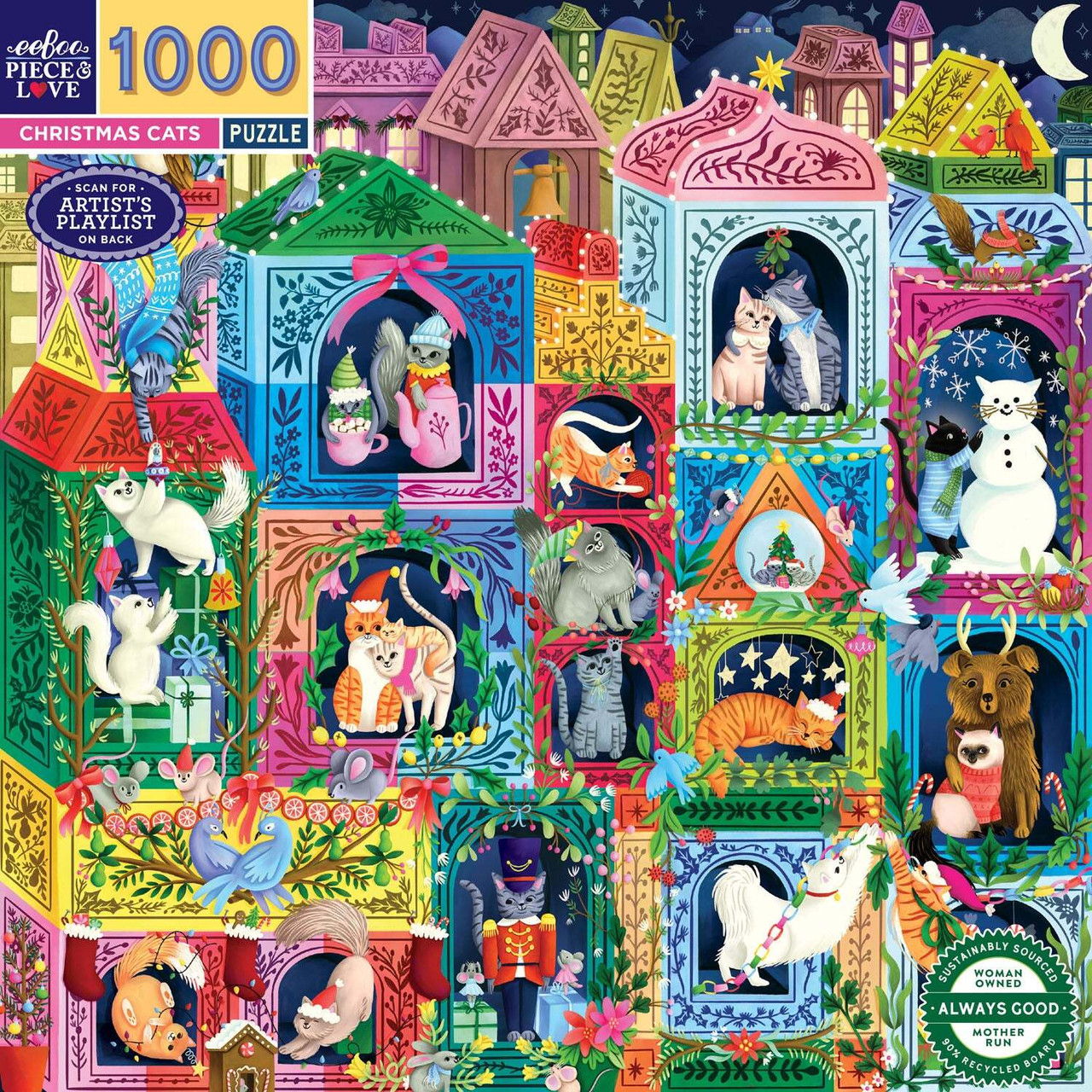 Christmas Cats 1000 Piece Puzzle 4