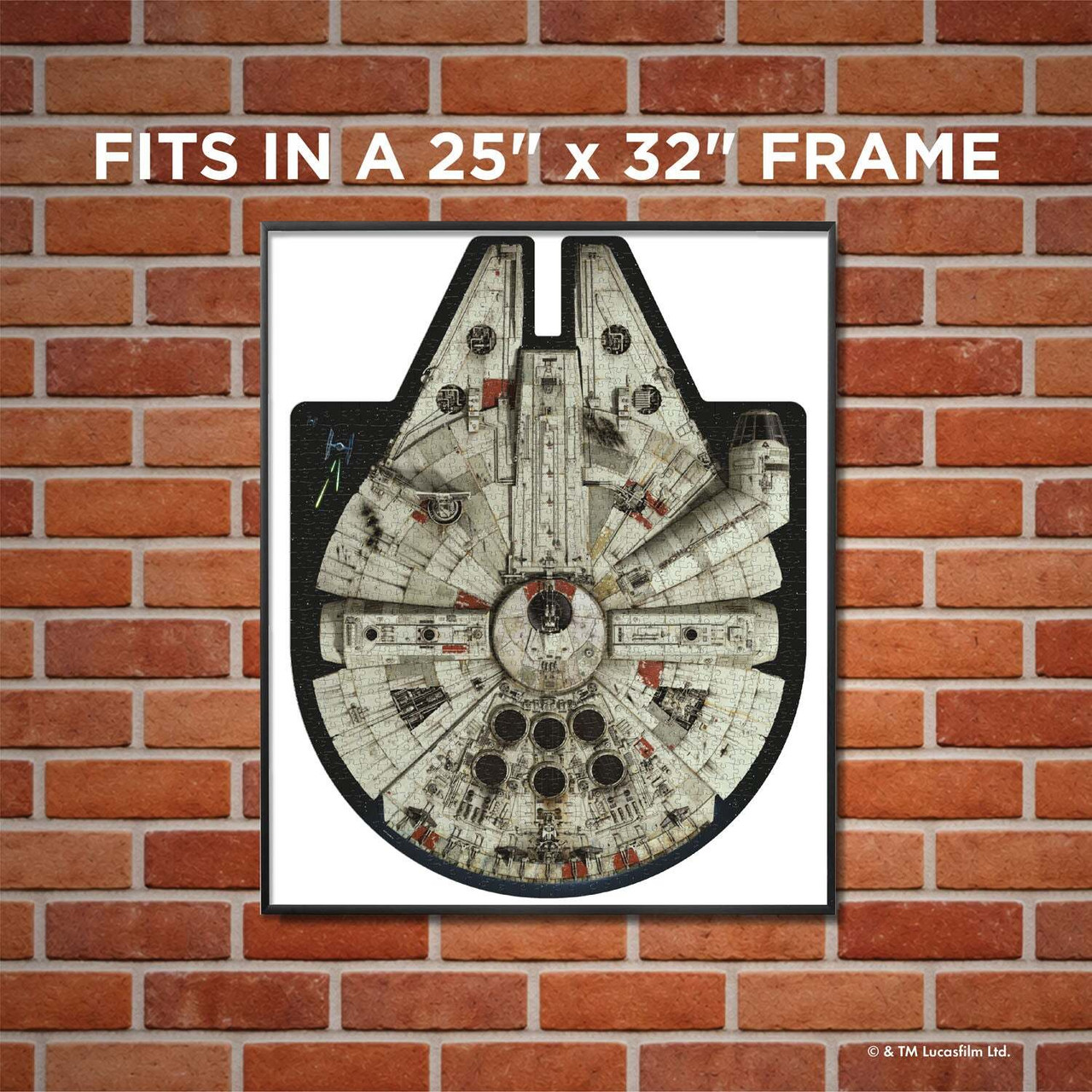 Star Wars Double-Sided Millennium Falcon Jigsaw Puzzle & Trivia 3