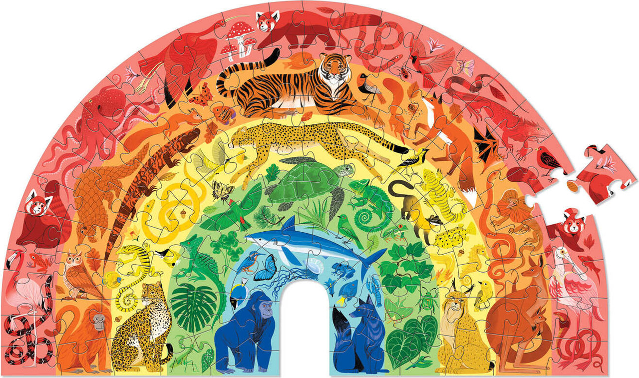 Animals 100 pc Rainbow-Shaped Puzzle 3