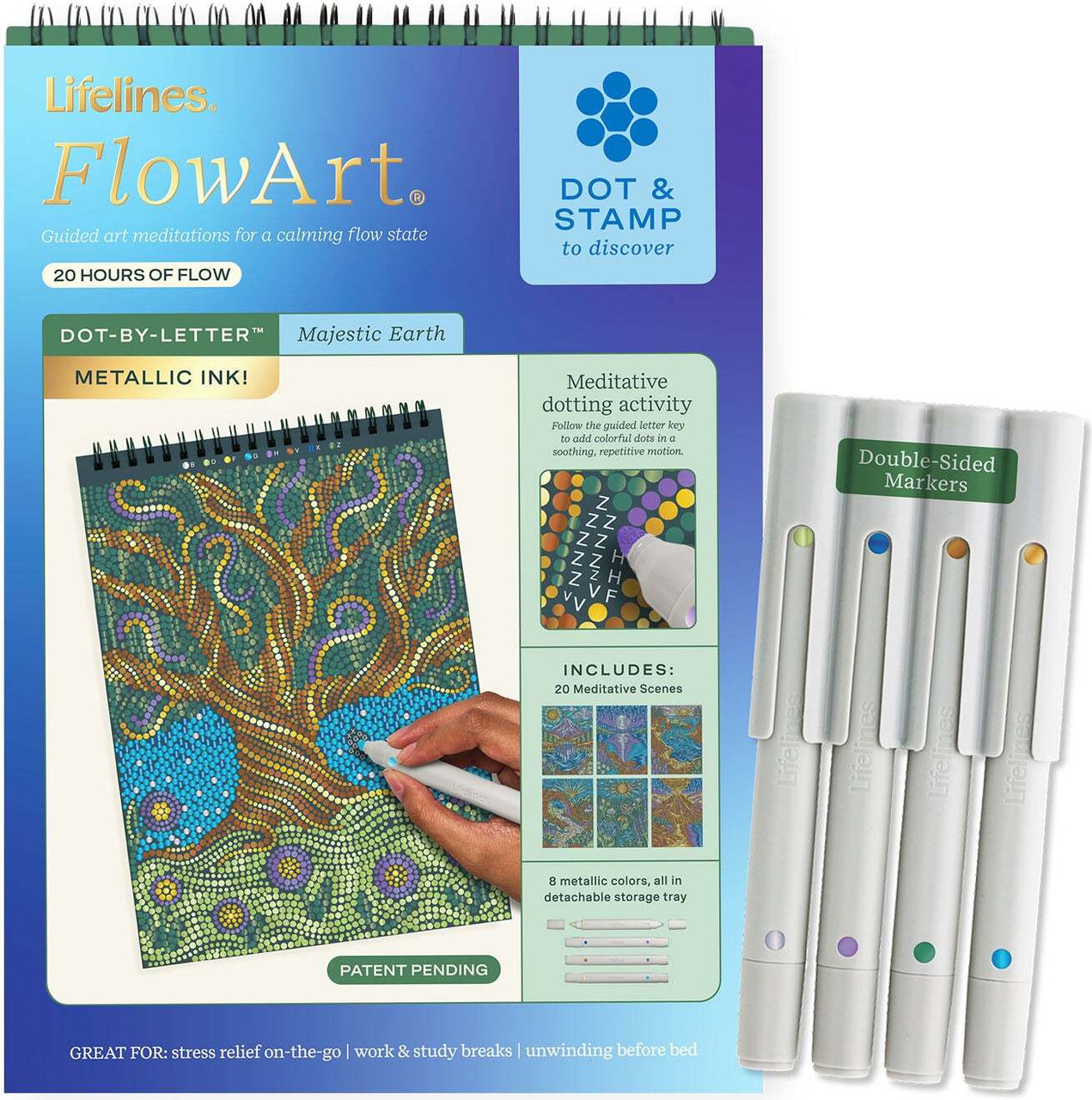 Lifelines FlowArt Dot-By-Letter Metallic Ink - Majestic Earth 1